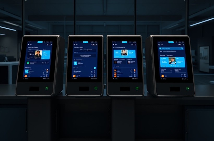 Pantalla de diagnóstico remoto de un terminal de autoservicio